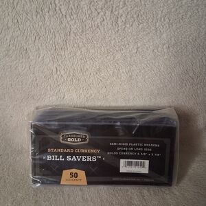 Cardboard Gold Bill Savers Currency Holders